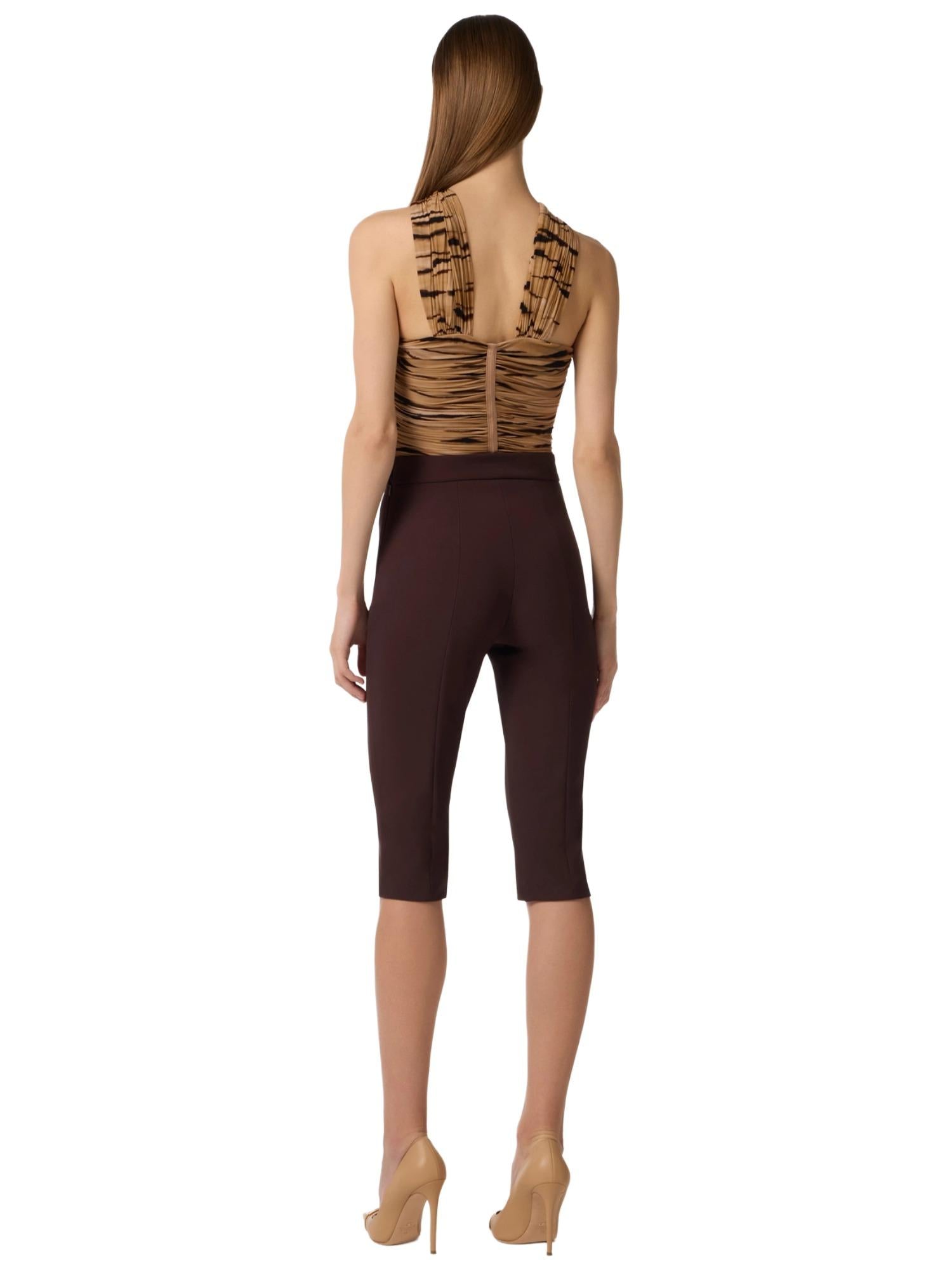 Elisabetta Franchi Body con stampa tigre