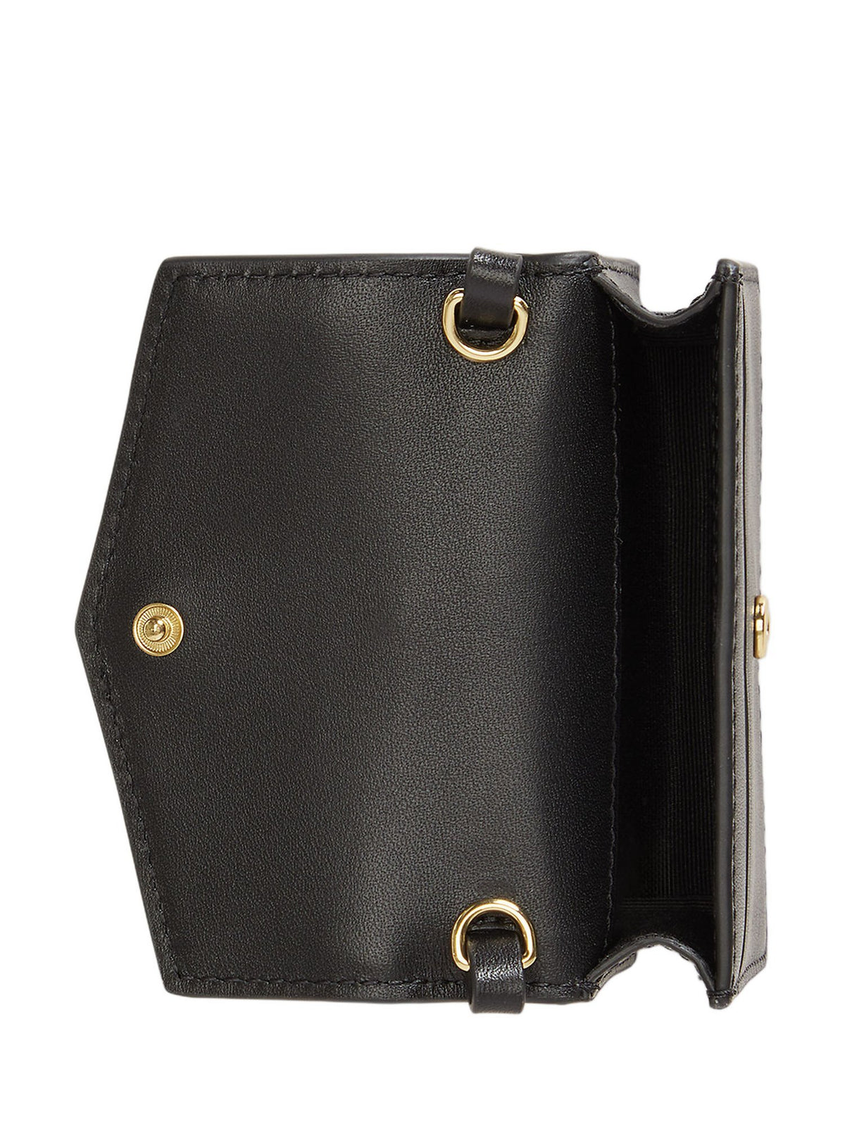 Portacarte con catena in pelle