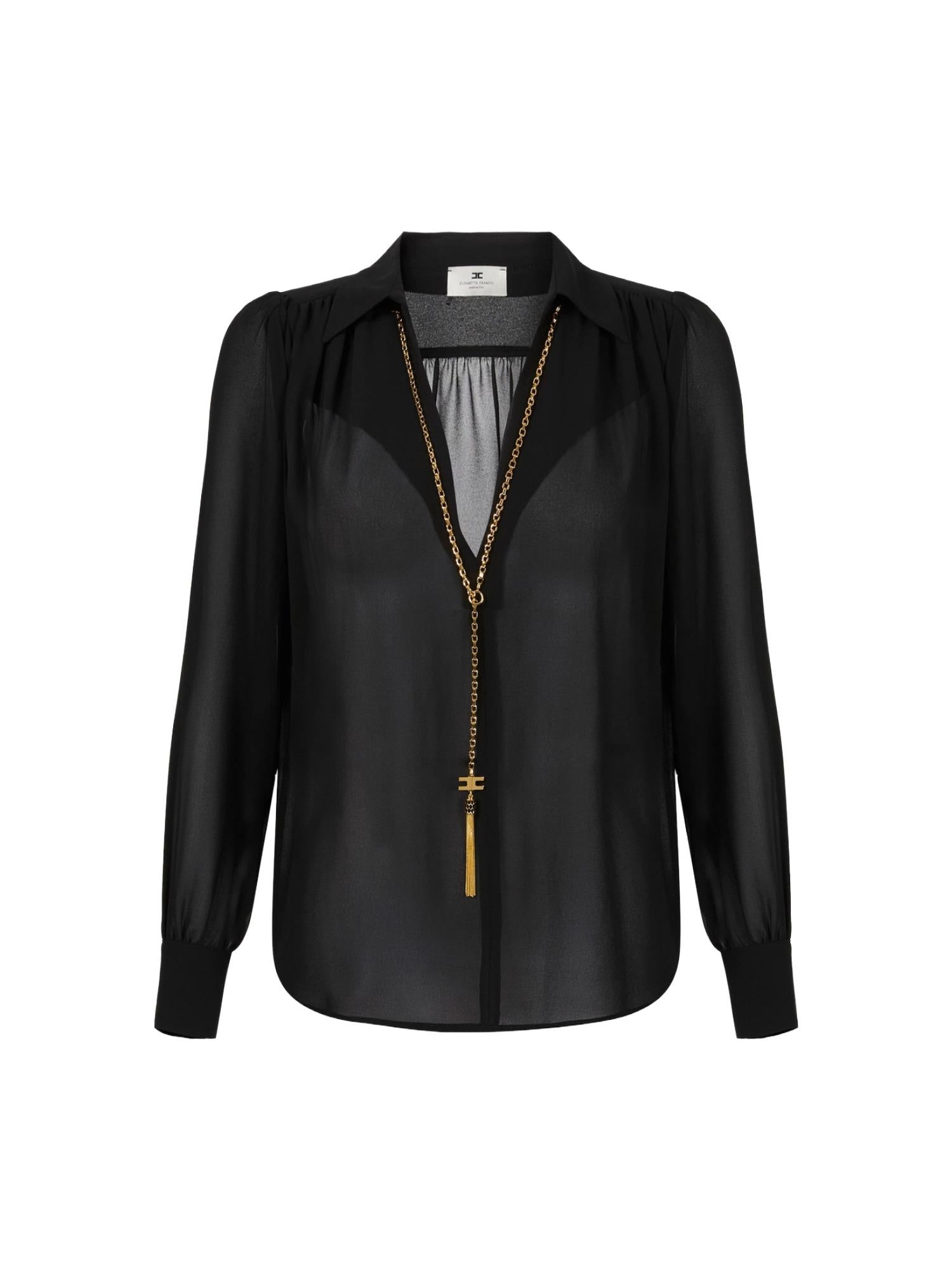 Elisabetta Franchi Camicia con collana pendente