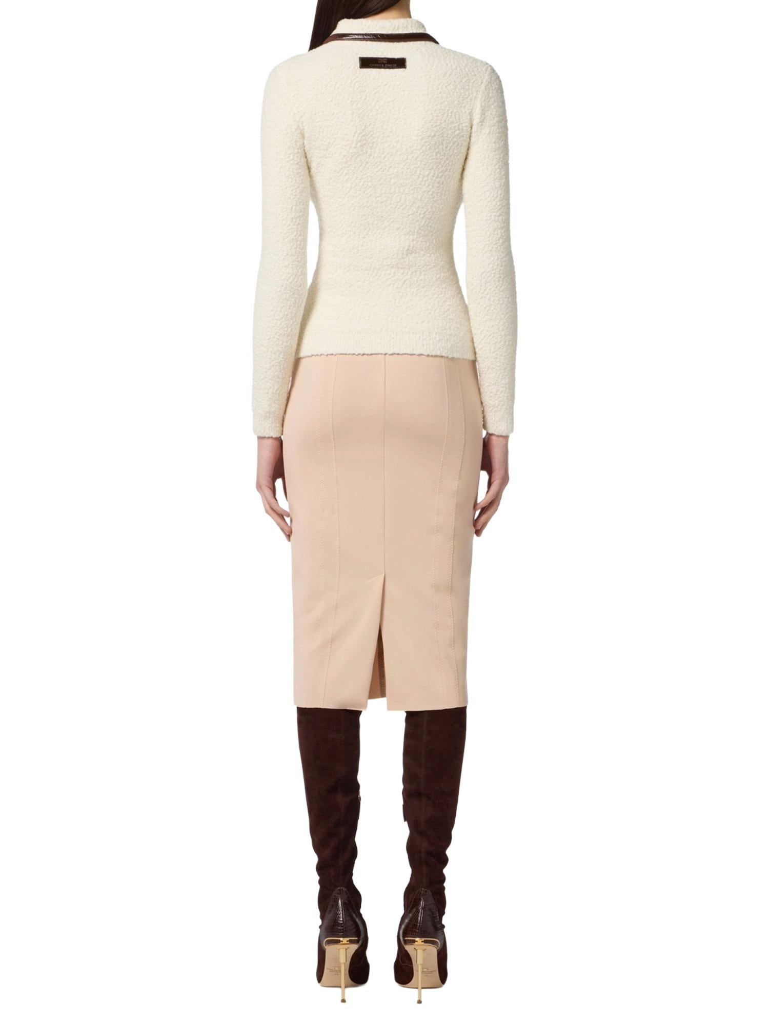 Elisabetta Franchi Polo in maglia bouclè