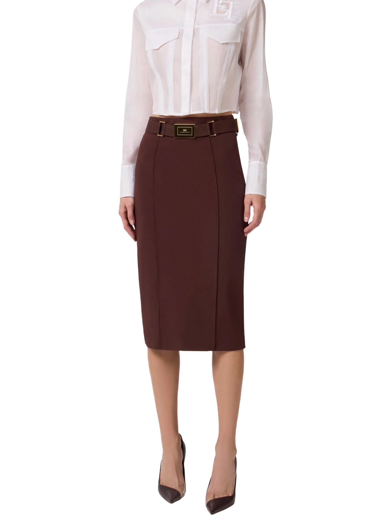 Elisabetta Franchi Gonna con cintura logata