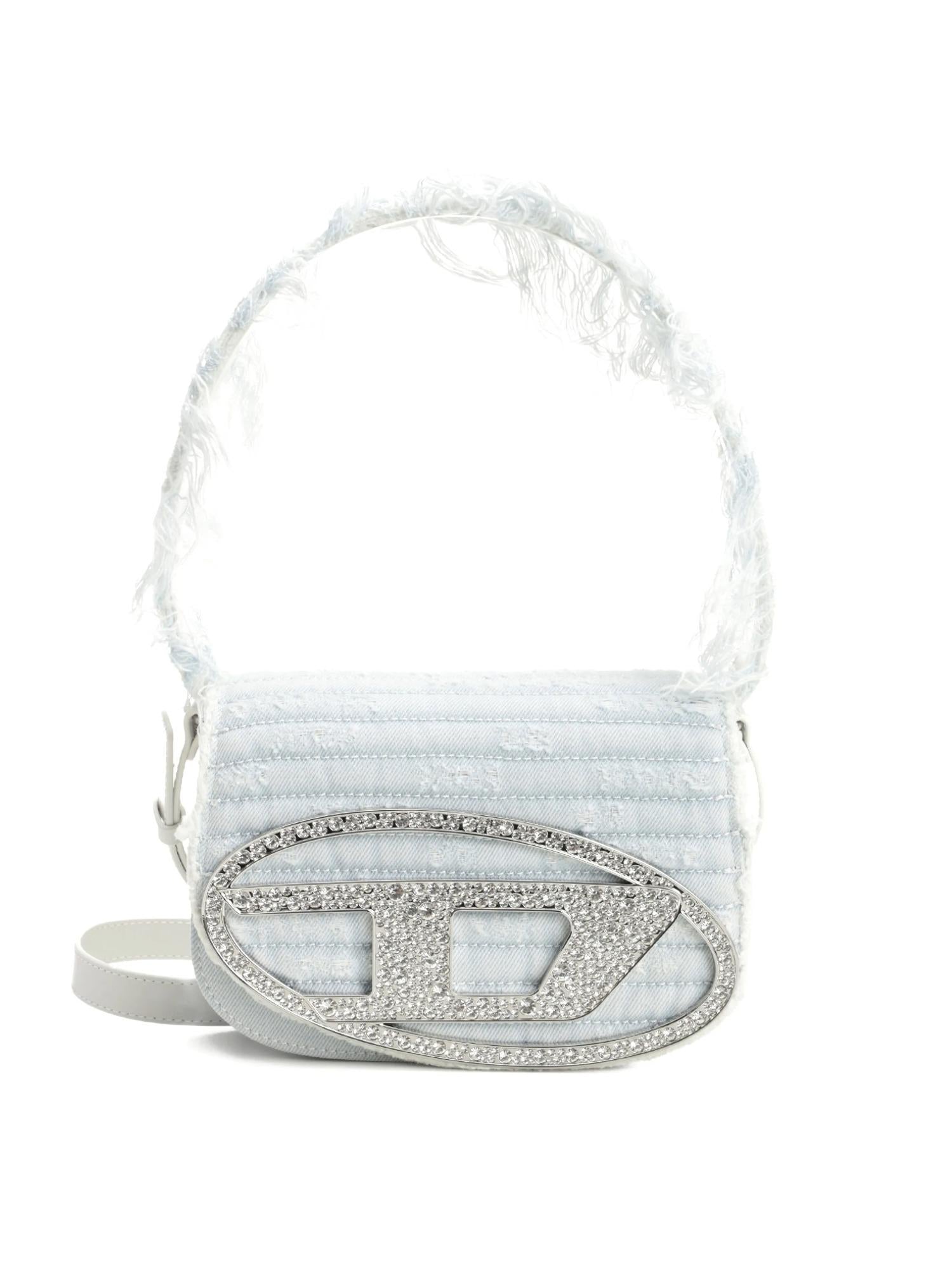 Diesel Borsa 1DR in denim sfilacciato