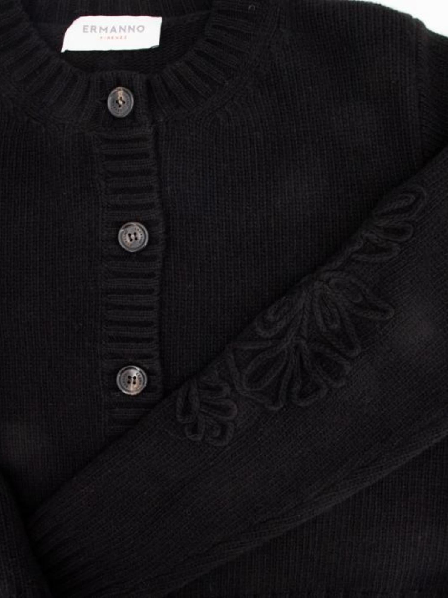 Ermanno Firenze Cardigan con ricamo floreale