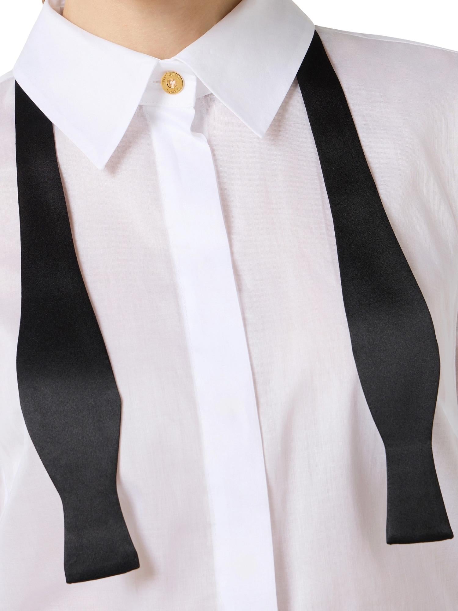 Elisabetta Franchi Camicia in voile con papillon