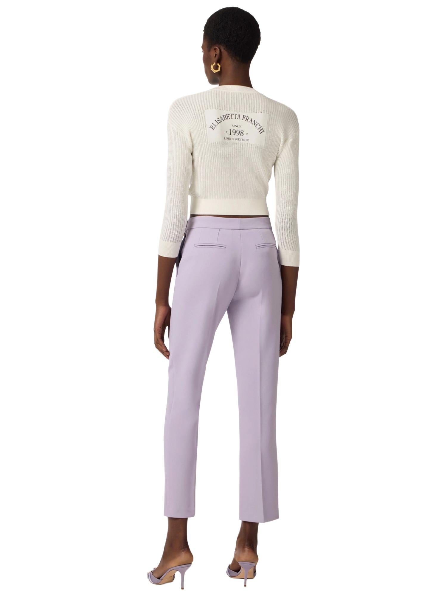 Elisabetta Franchi Pantalone con charm logato