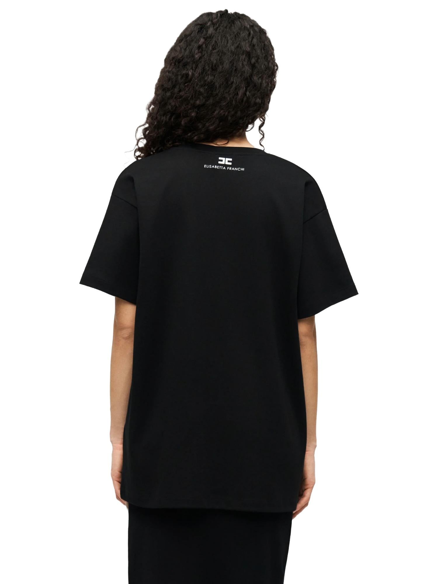 Elisabetta Franchi T-shirt oversize con logo