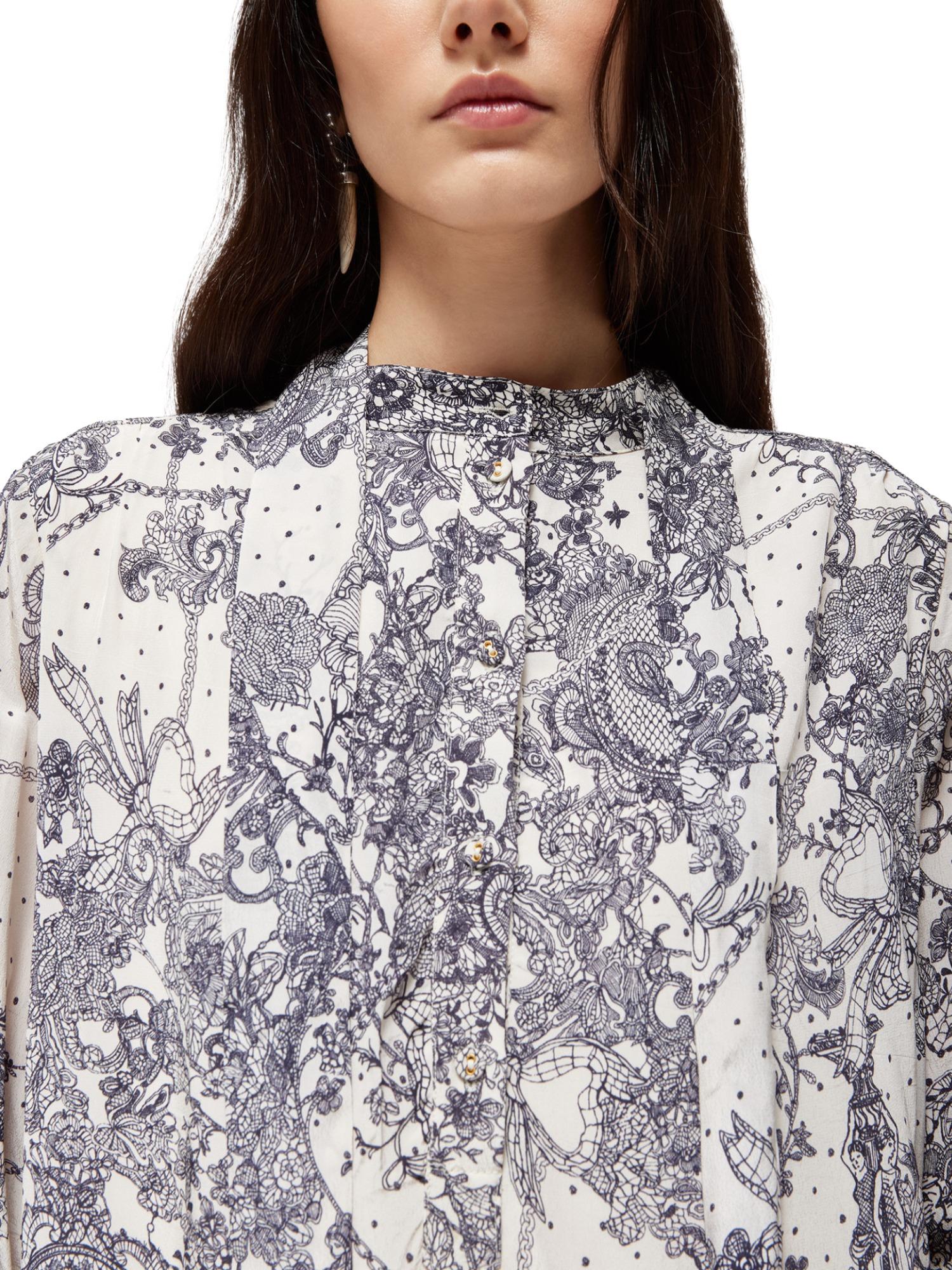 Blugirl Abito con fusciacca e stampa pizzo