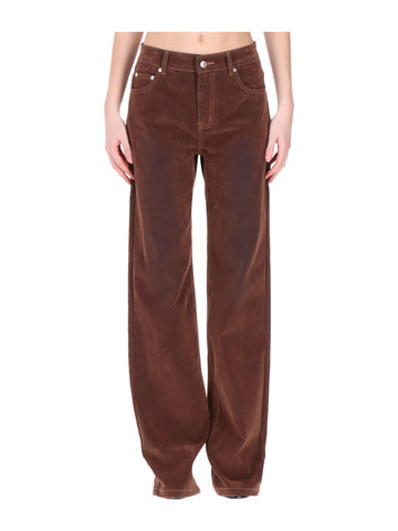 Pantalone a Gamba Ampia con Tasche