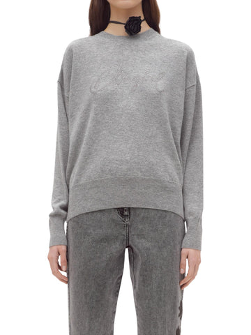 Blugirl Maglia con logo in strass