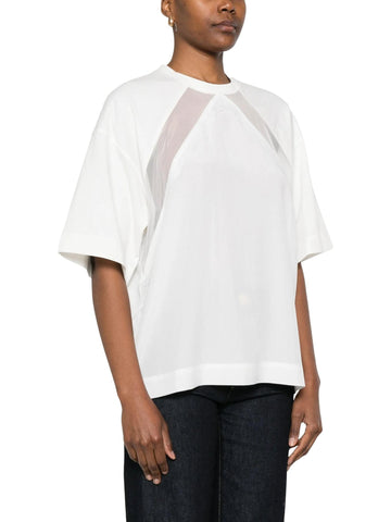 Pinko T-shirt con inserti in pizzo Stephanie