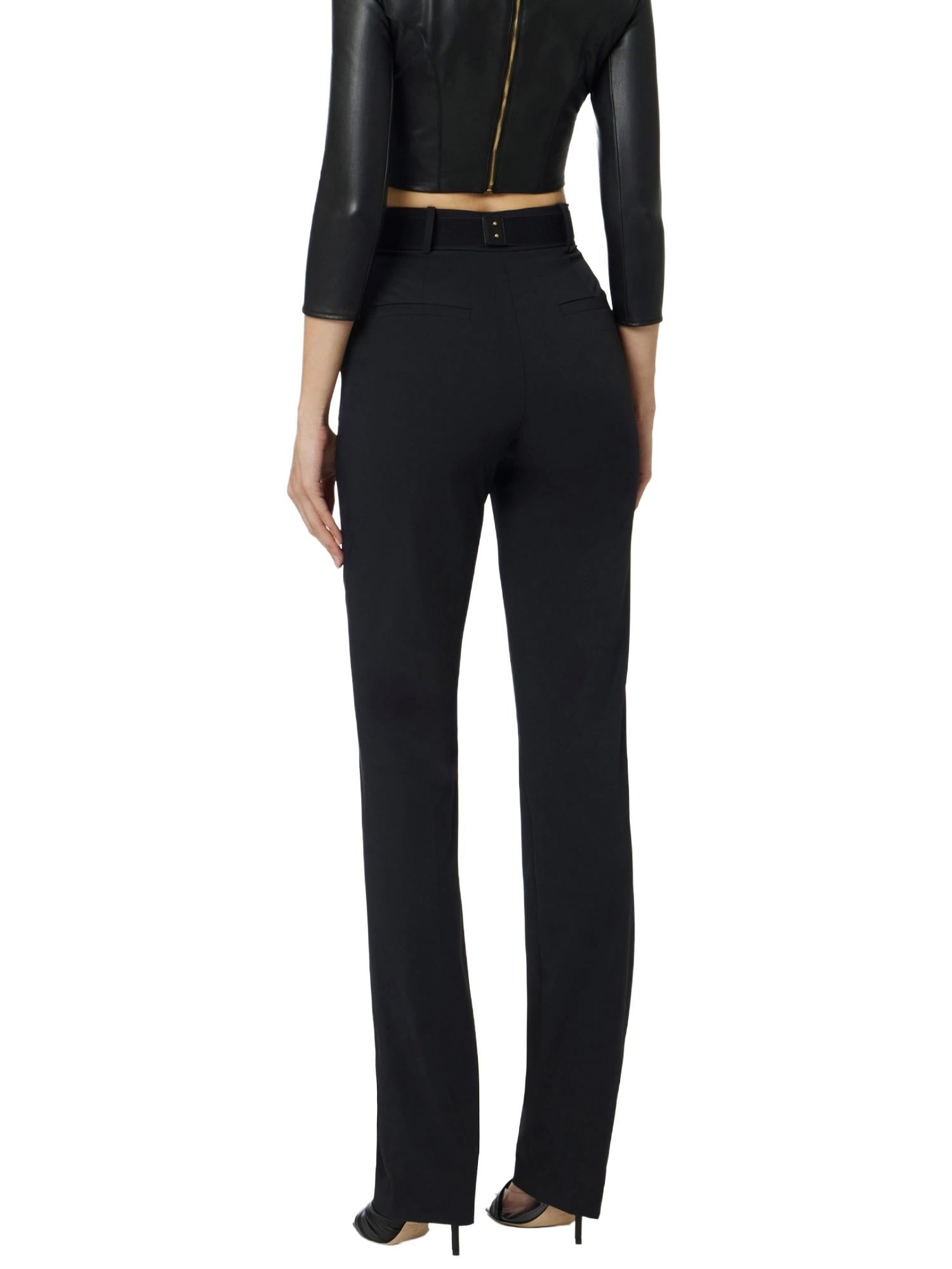 Elisabetta Franchi Pantalone flare con cintura