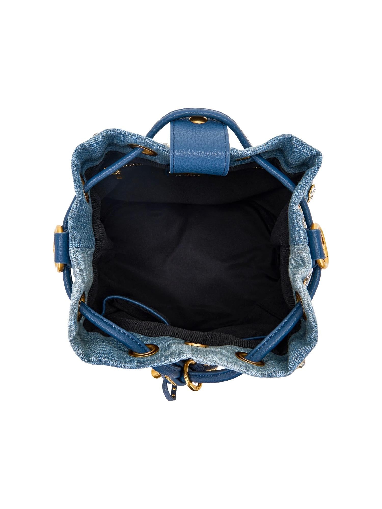 La Carrie Borsa a secchiello in denim Andromeda