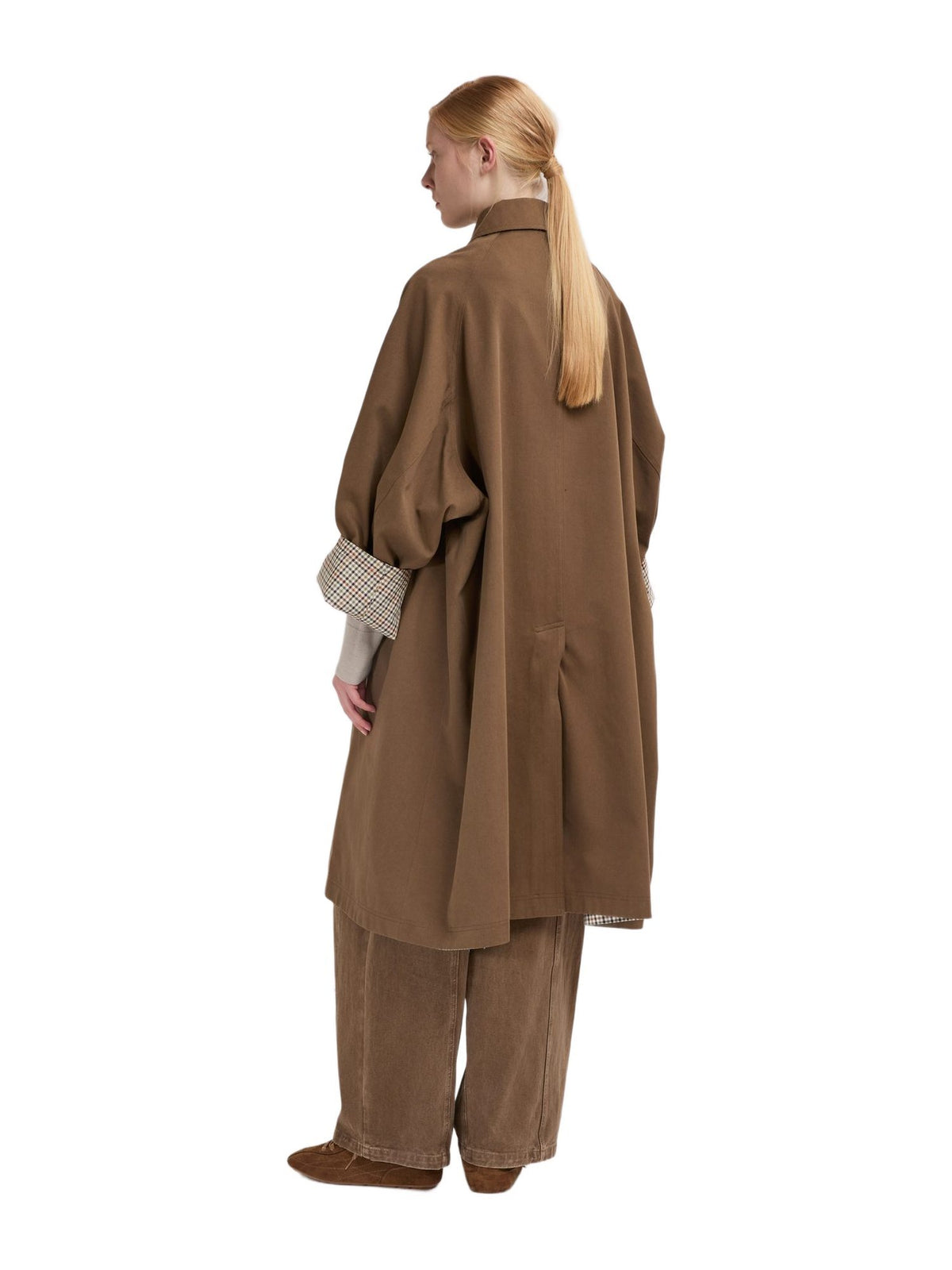 Cappotto lungo con maniche in raglan