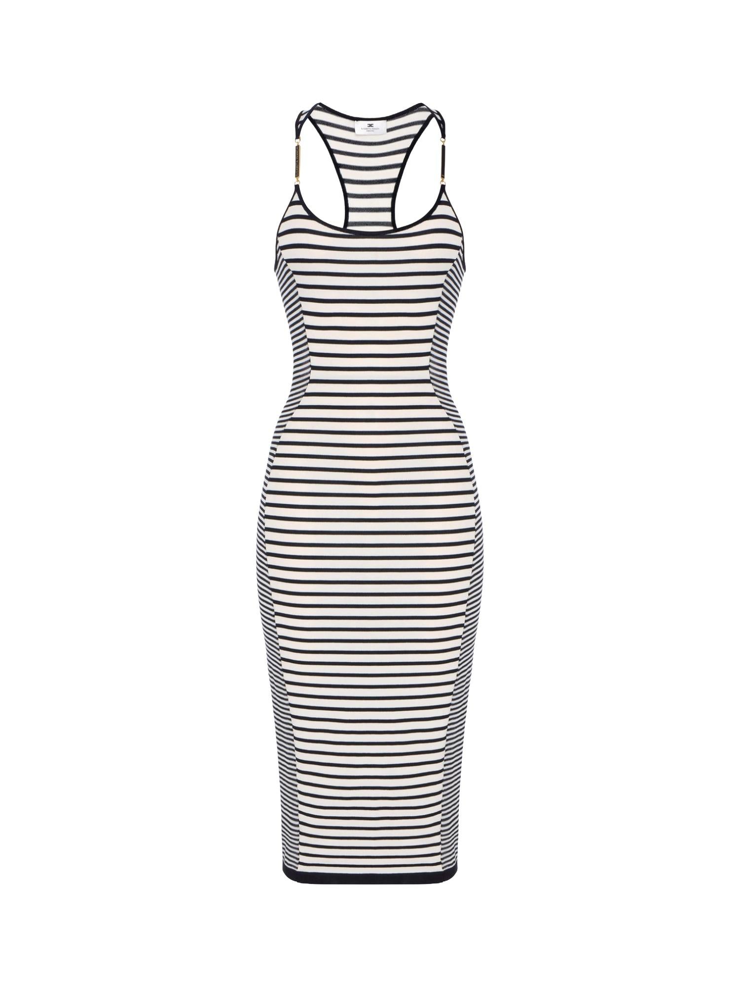 Elisabetta Franchi Abito in maglia a righe