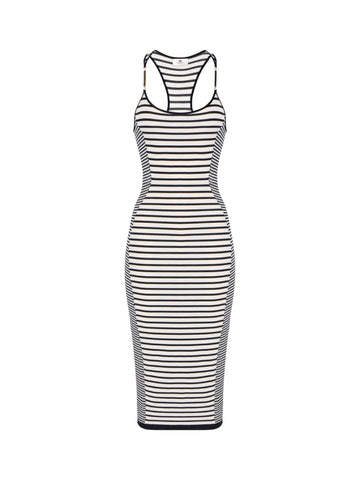 Elisabetta Franchi Abito in maglia a righe