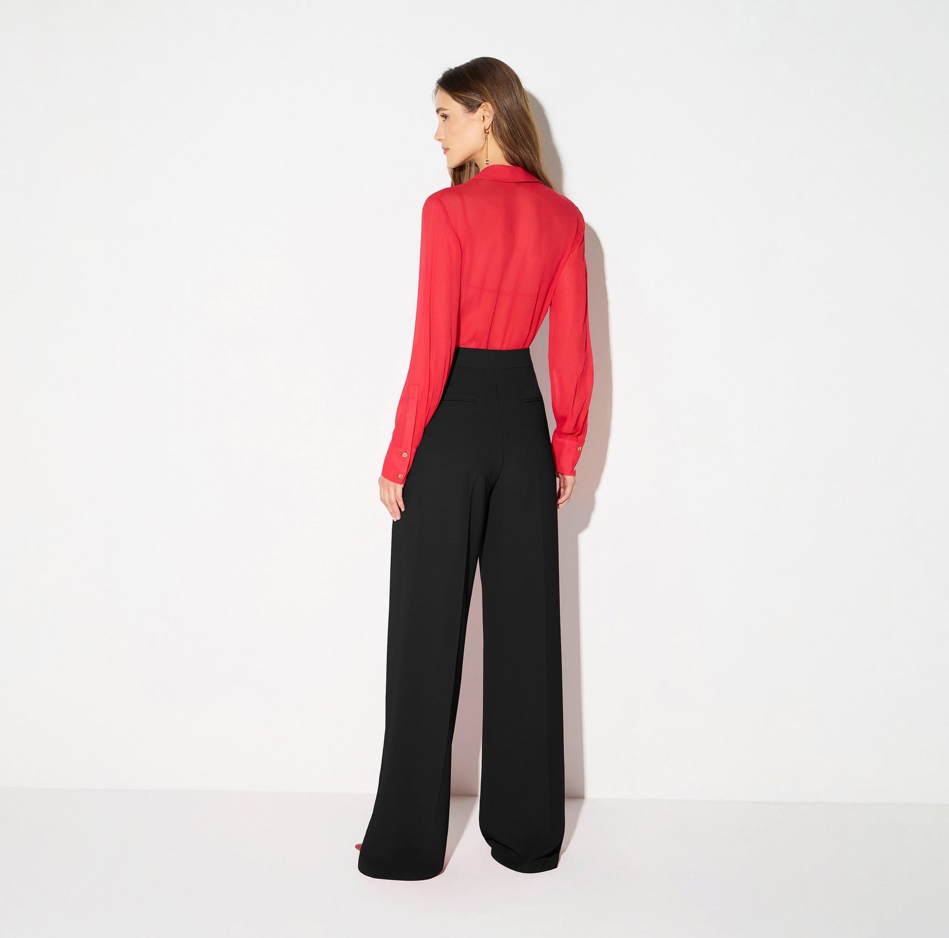 Body in georgette con catena gioiello