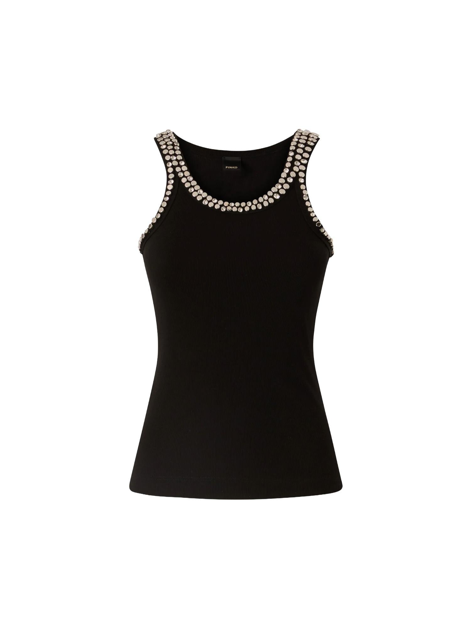alt
Pinko top met sierlijke juwelenborduursels Coriandoli