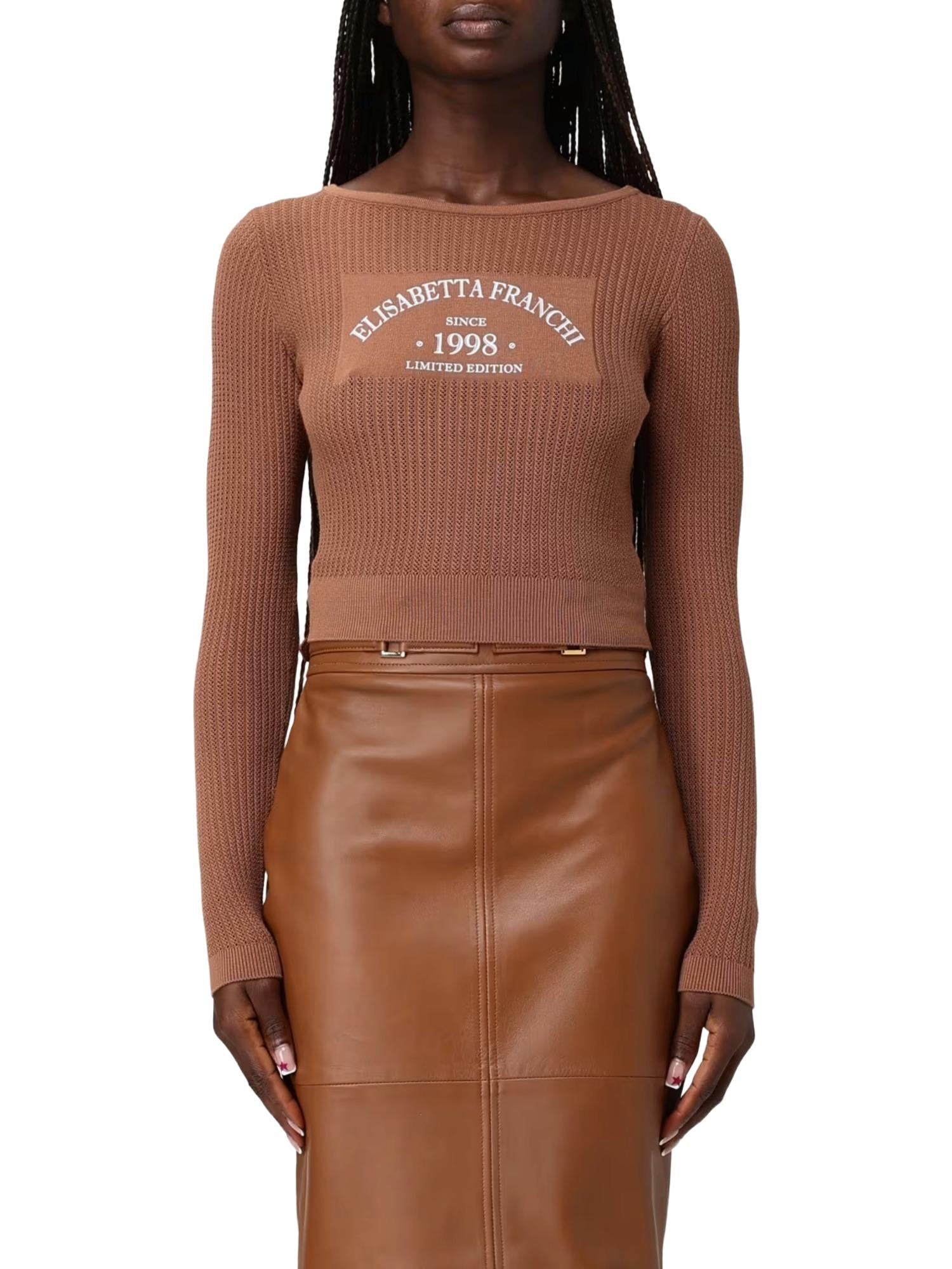 Elisabetta Franchi Maglia lavorata con logo