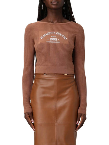 Elisabetta Franchi Maglia lavorata con logo