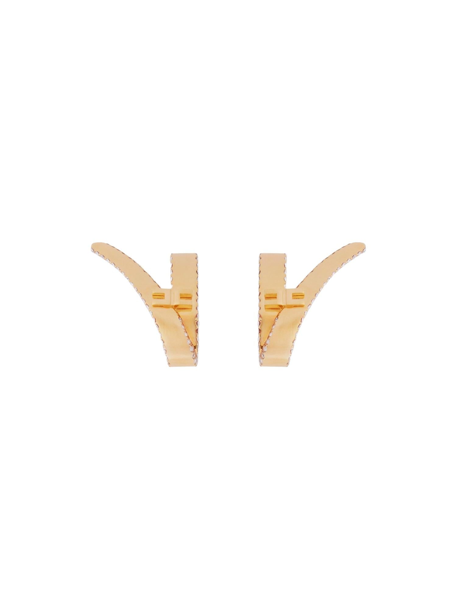 Elisabetta Franchi Orecchini earcuff con strass