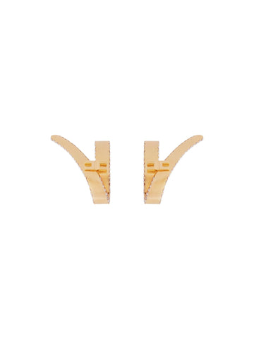 Elisabetta Franchi Orecchini earcuff con strass