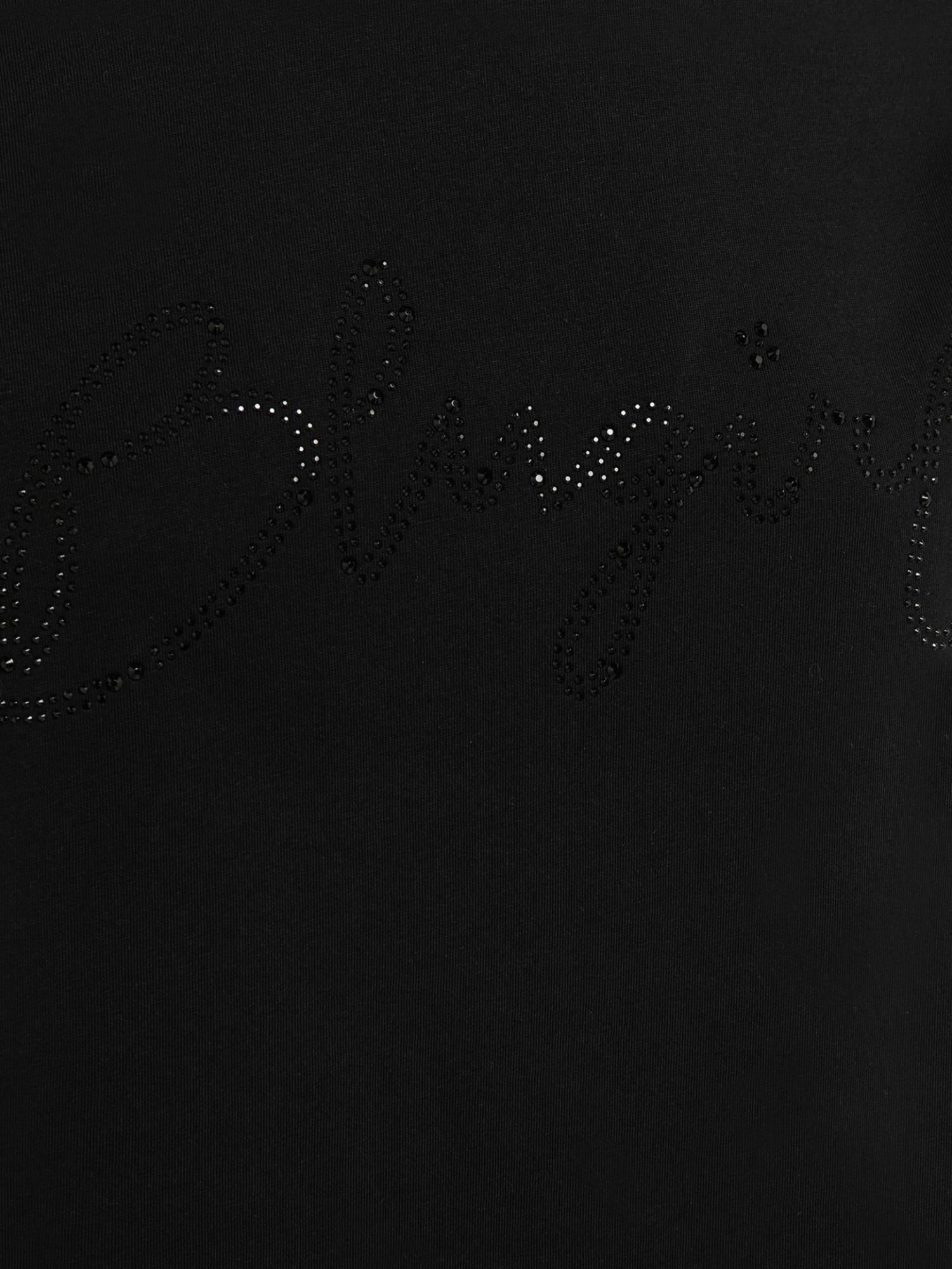 Blugirl T-shirt con logo in strass