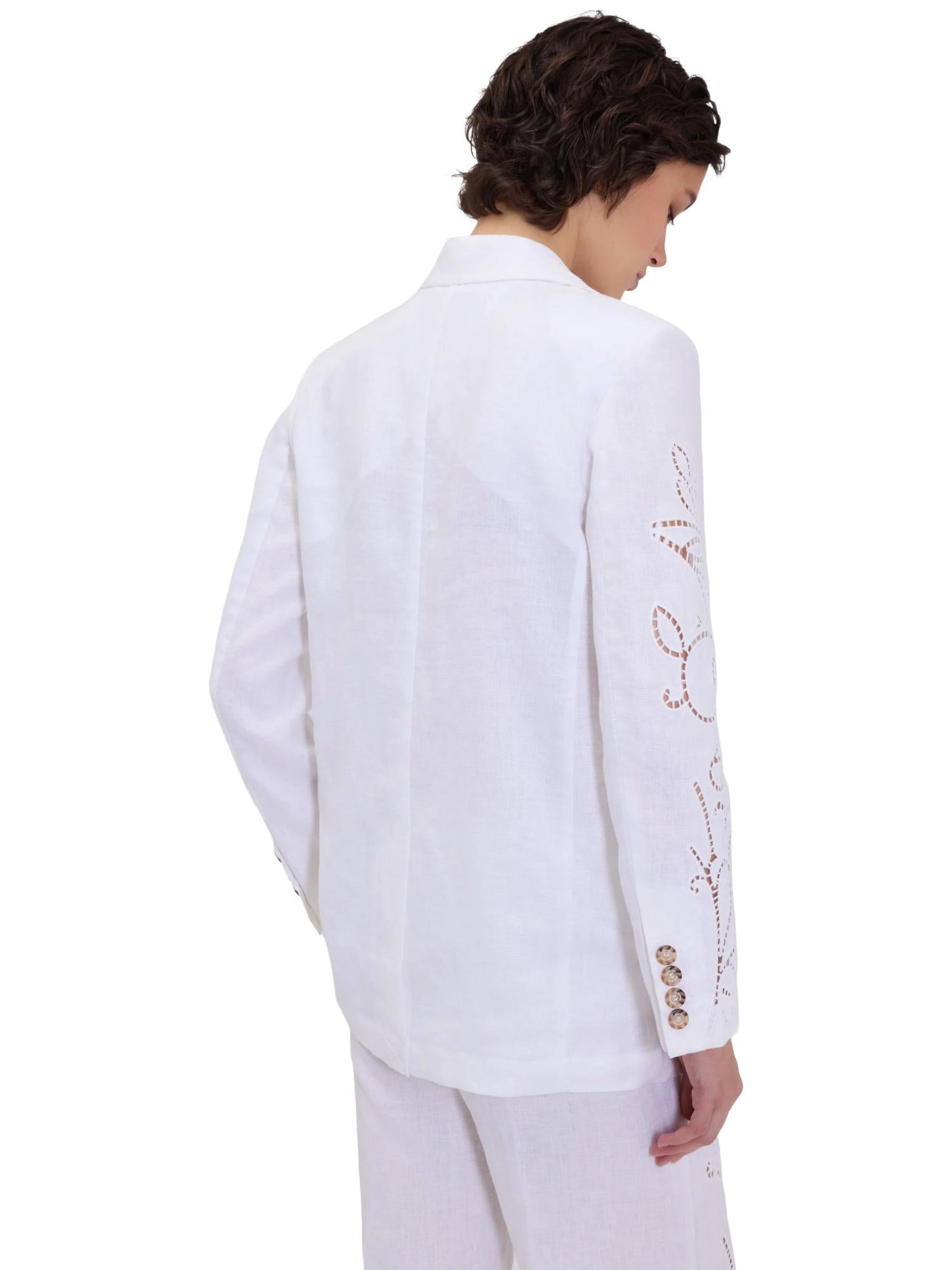 Ermanno Firenze Giacca con ricami San Gallo