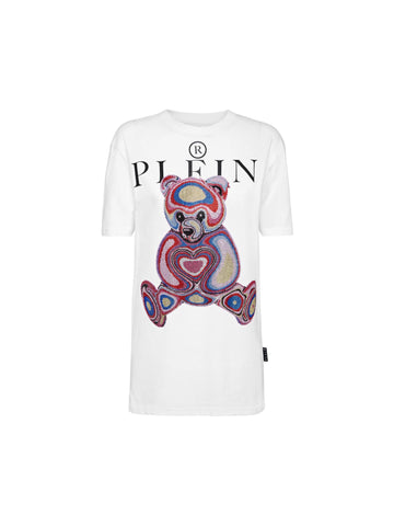 Philipp Plein T-shirt man fit Teddy Bear in cristalli