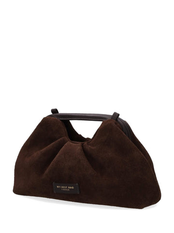 Borsa a Mano Suede con Tracolla Removibile