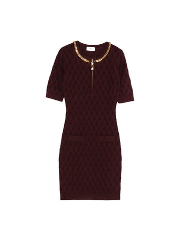 Elisabetta Franchi Abito in maglia a rombi