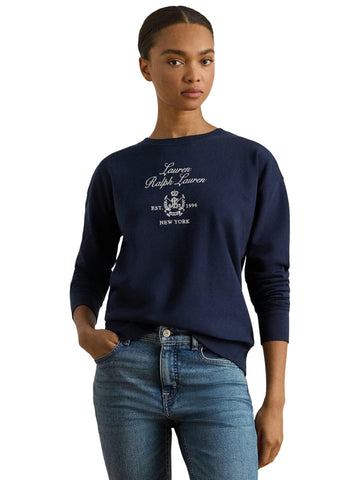 Lauren Ralph Lauren Felpa con logo ricamato Kappy