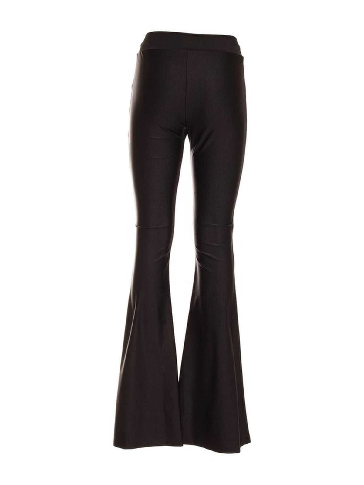 Pantalone Flare Lucido con Dettaglio Dorato