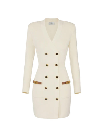 Elisabetta Franchi Abito in maglia con dettagli gioiello