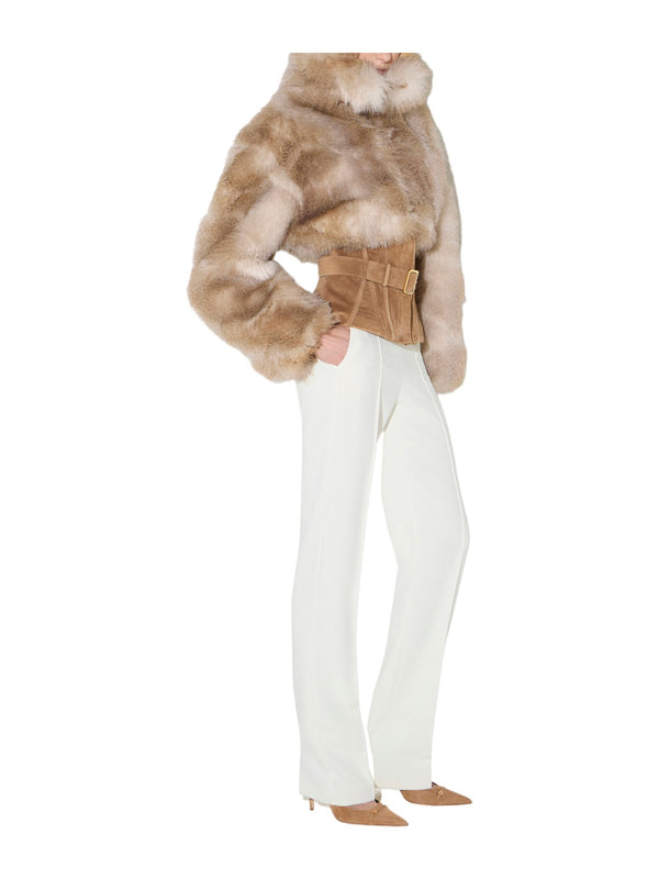 Giubbotto bustier con effetto pelliccia