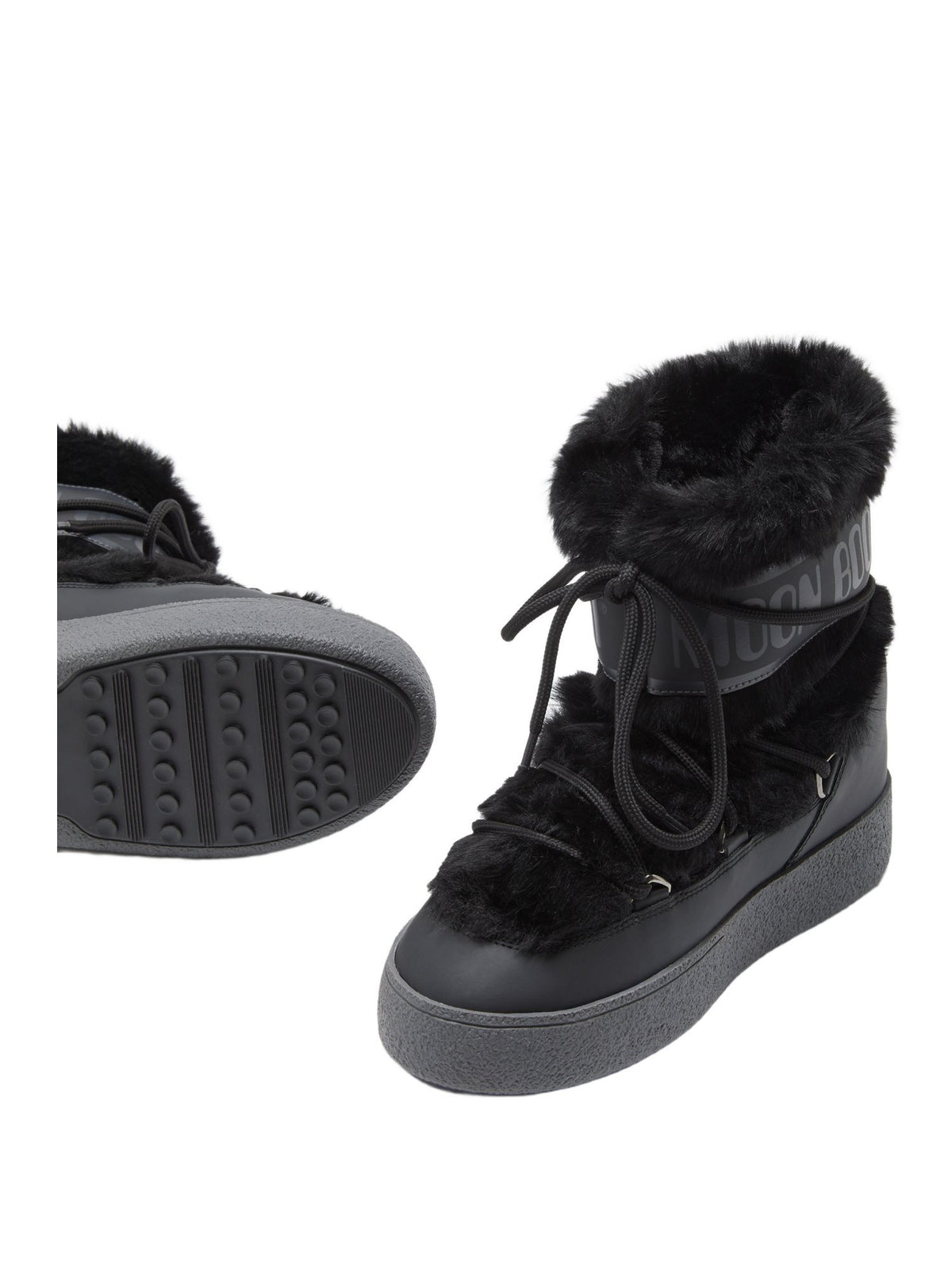 Stivale ltrack low faux fur bianco