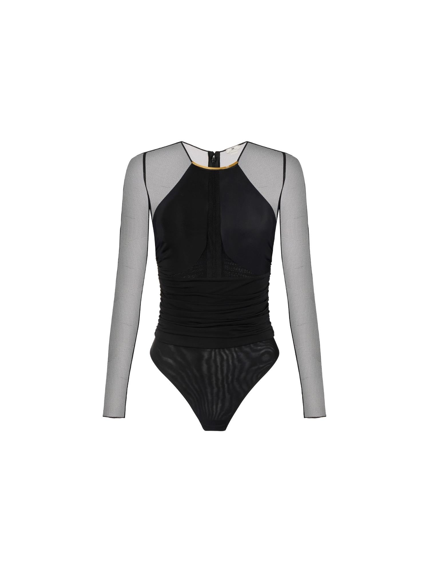 Elisabetta Franchi Body con dettaglio gioiello