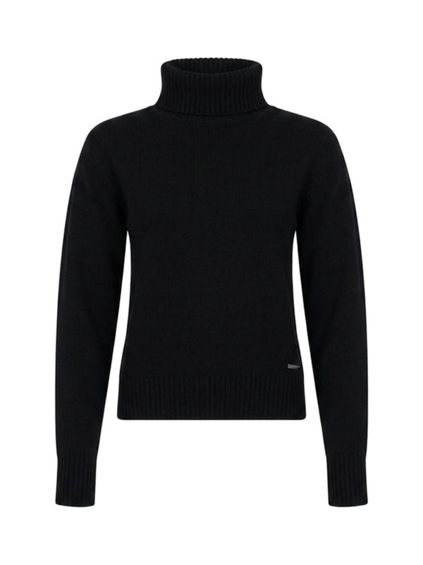 Maglia a Collo Alto con Logo Ricamato