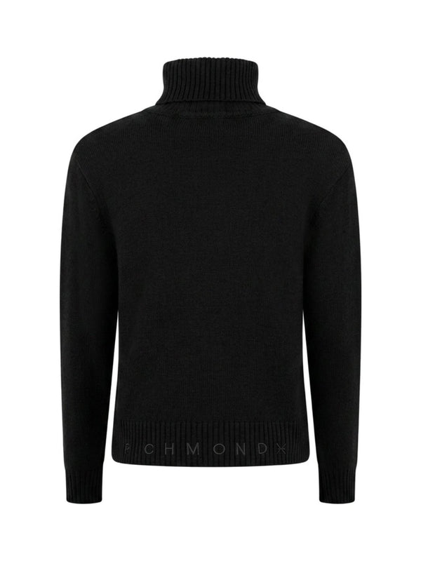 Maglia a Collo Alto con Logo Ricamato