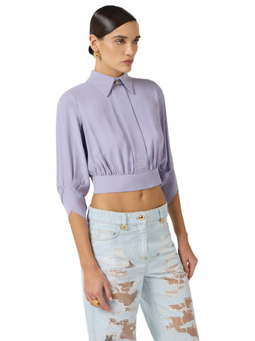 Elisabetta Franchi Camicia crop con fusciacca