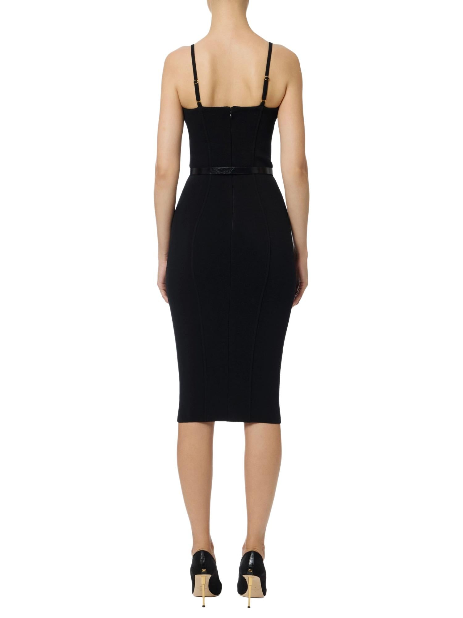 Elisabetta Franchi Abito in lana con cintura