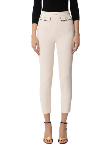 Elisabetta Franchi Pantalone in crepe con piping