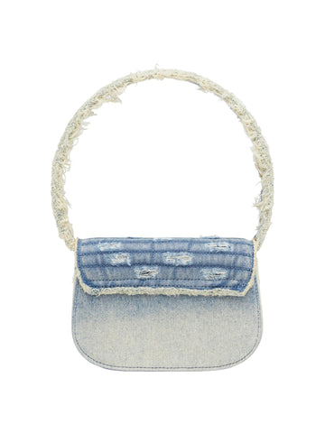 Diesel Borsa 1DR in denim sfilacciato