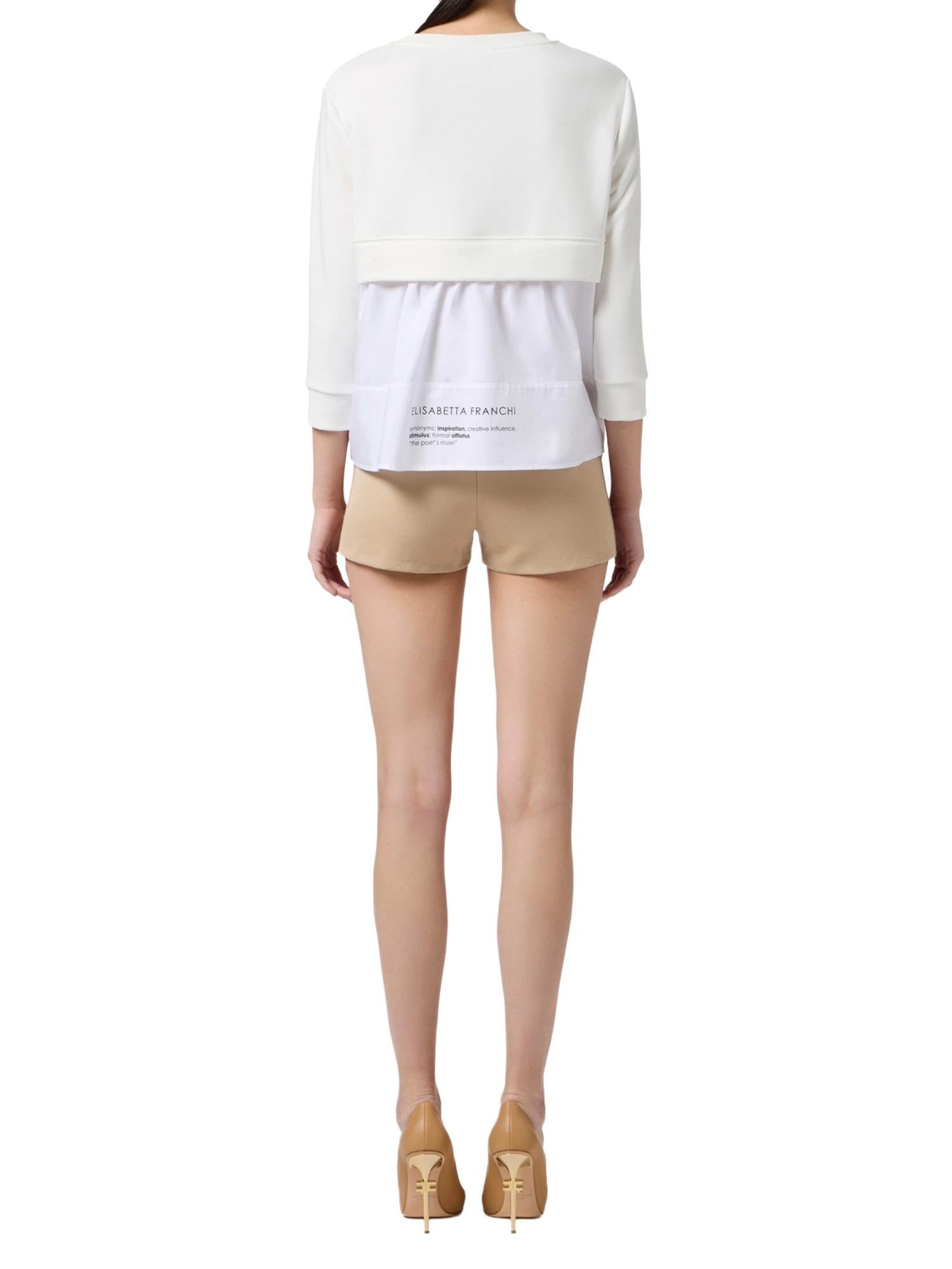 Elisabetta Franchi Felpa doublelayer con camicia