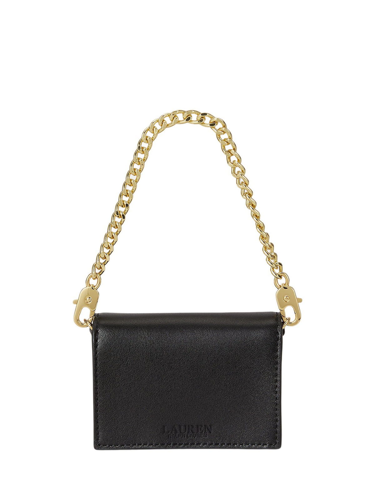Portacarte con catena in pelle