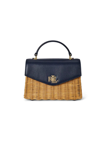 Lauren Ralph Lauren Borsa in pelle e paglia Farrah