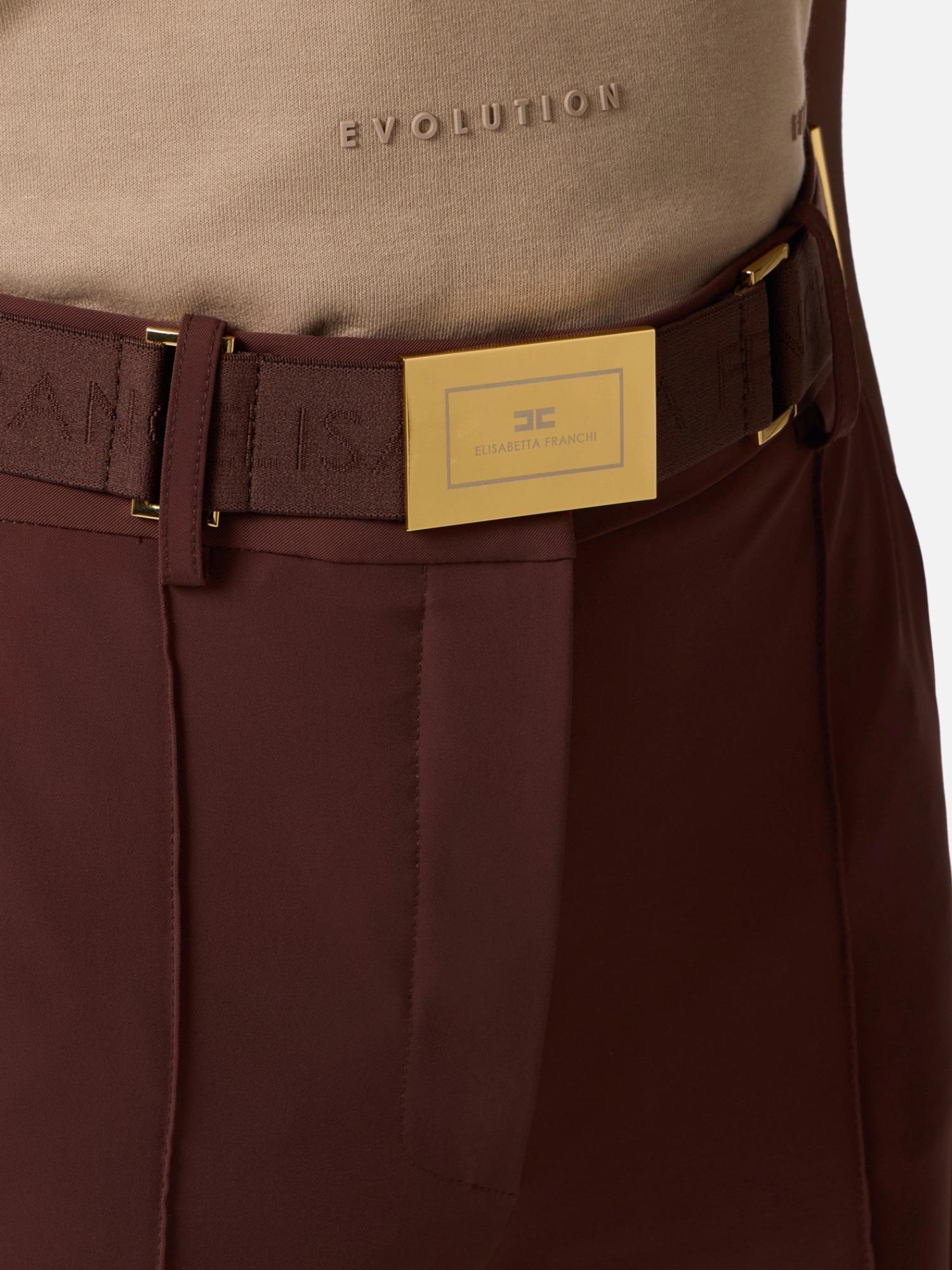 Elisabetta Franchi Pantalone flare con cintura
