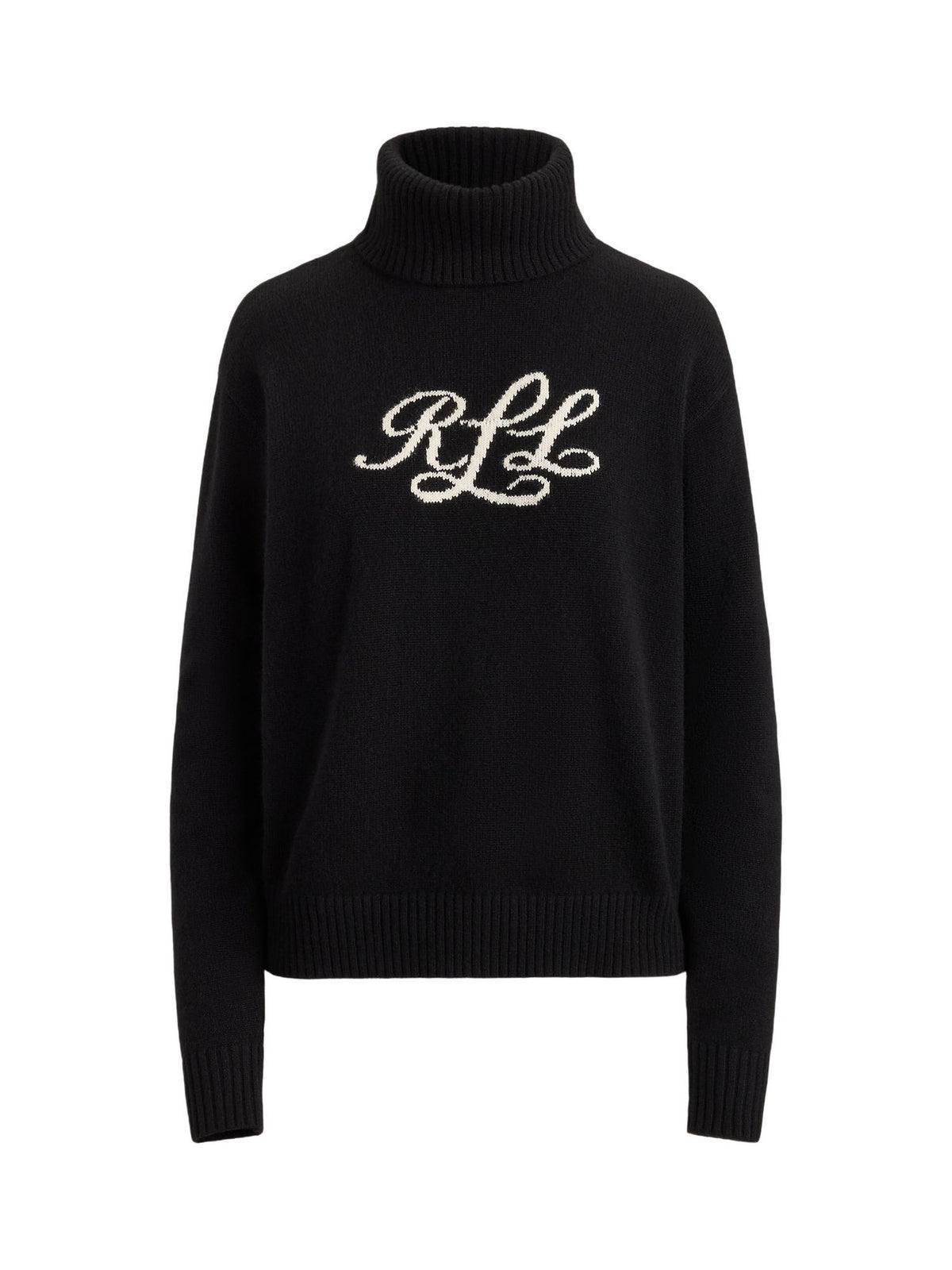 Maglione a collo alto in cashmere con logo