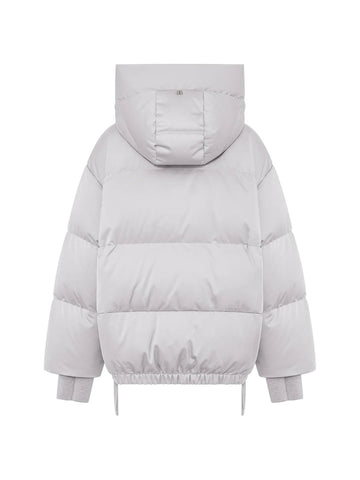 Piumino Corto Oversize con Cappuccio