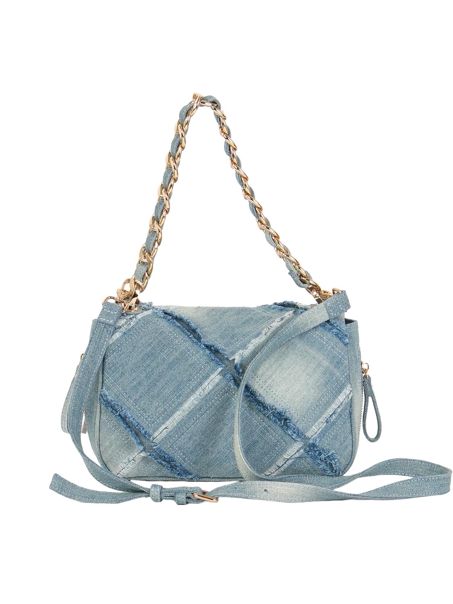 La Carrie Borsa media in denim Isabel