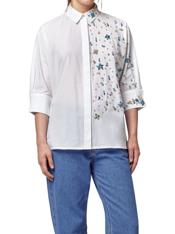 Alpha Studio Camicia oversize con strass